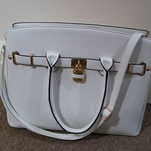 Dasein White and Gold Purse